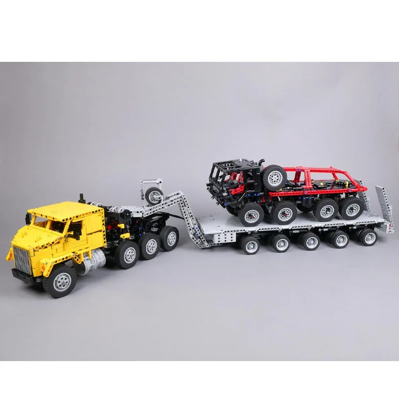 

MOC-94995 Классический грузовой грузовик с прицепом, модель строительного блока MOC, креативный подарок для мальчиков, детская игрушка-строитель на день рождения