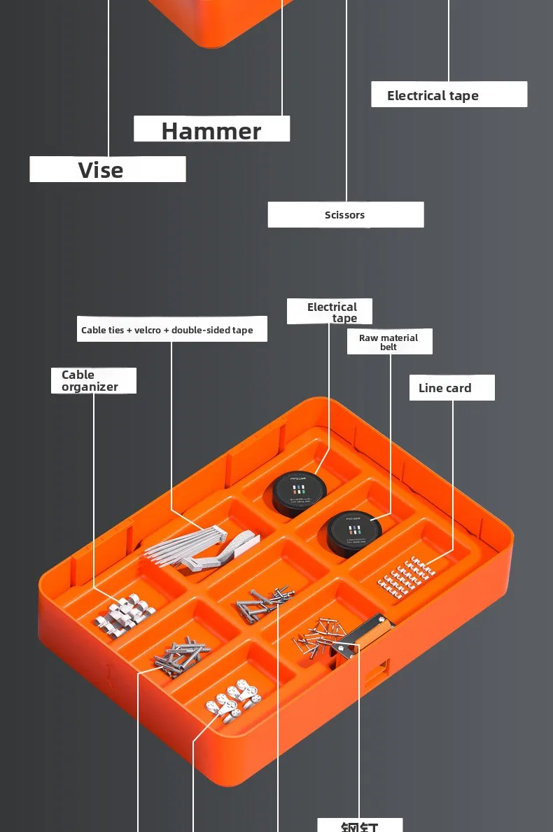 صندوق أدوات الأجهزة المنزلية متعدد الوظائف للصيانة اليدوية مفك كهربائي مجموعة أدوات التراص ذات الطبقات