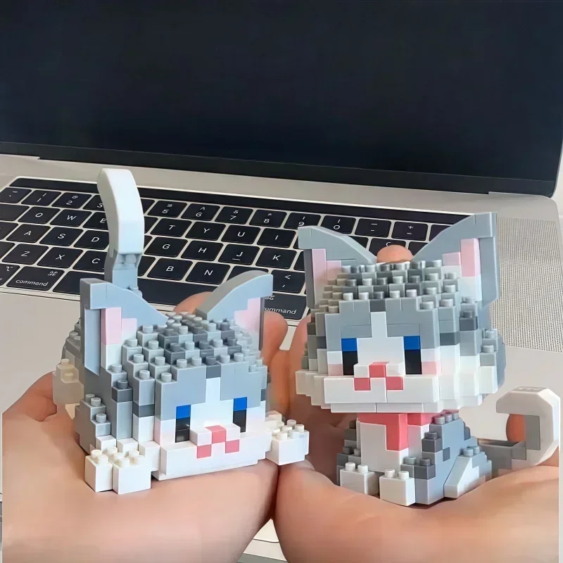 ألعاب مكعبات بناء صغيرة للقطط الأليفة - نماذج قطط رائعة متنوعة، مجموعة متنوعة من الألوان، هدية مثالية للفتيات، لعبة تعليمية"