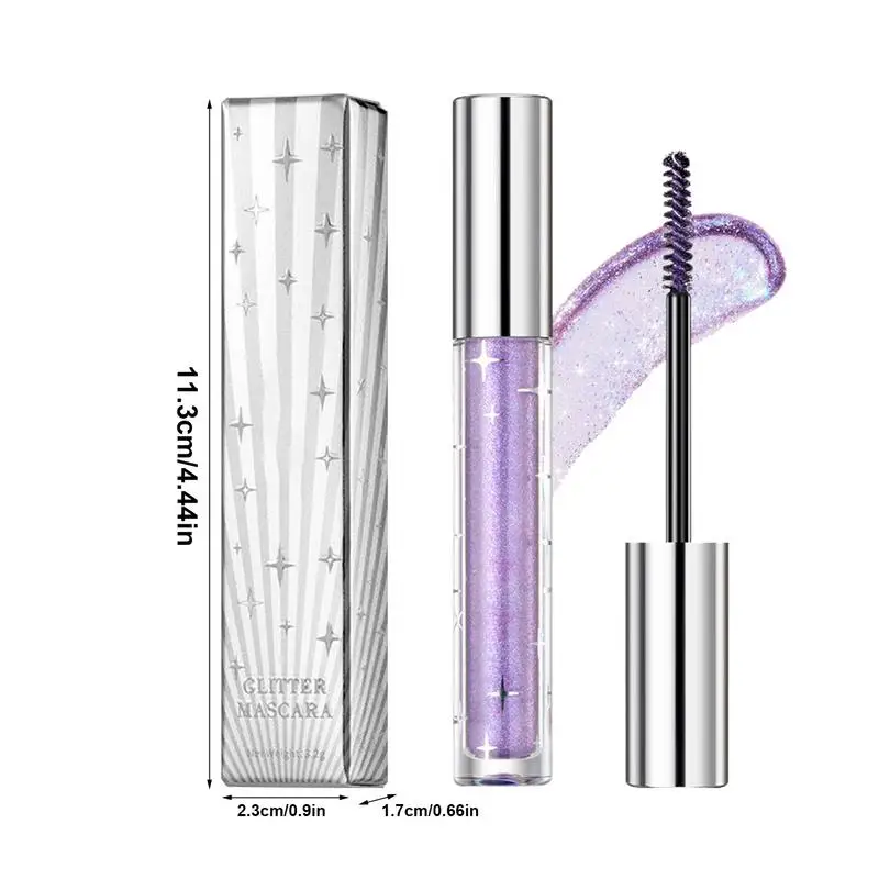 Glitter Mascara Glanzende Mascara Waterdichte Curling Volume Lash Verlenging Langdurige Snelle Glitter Mascara Make-Up Accessoires