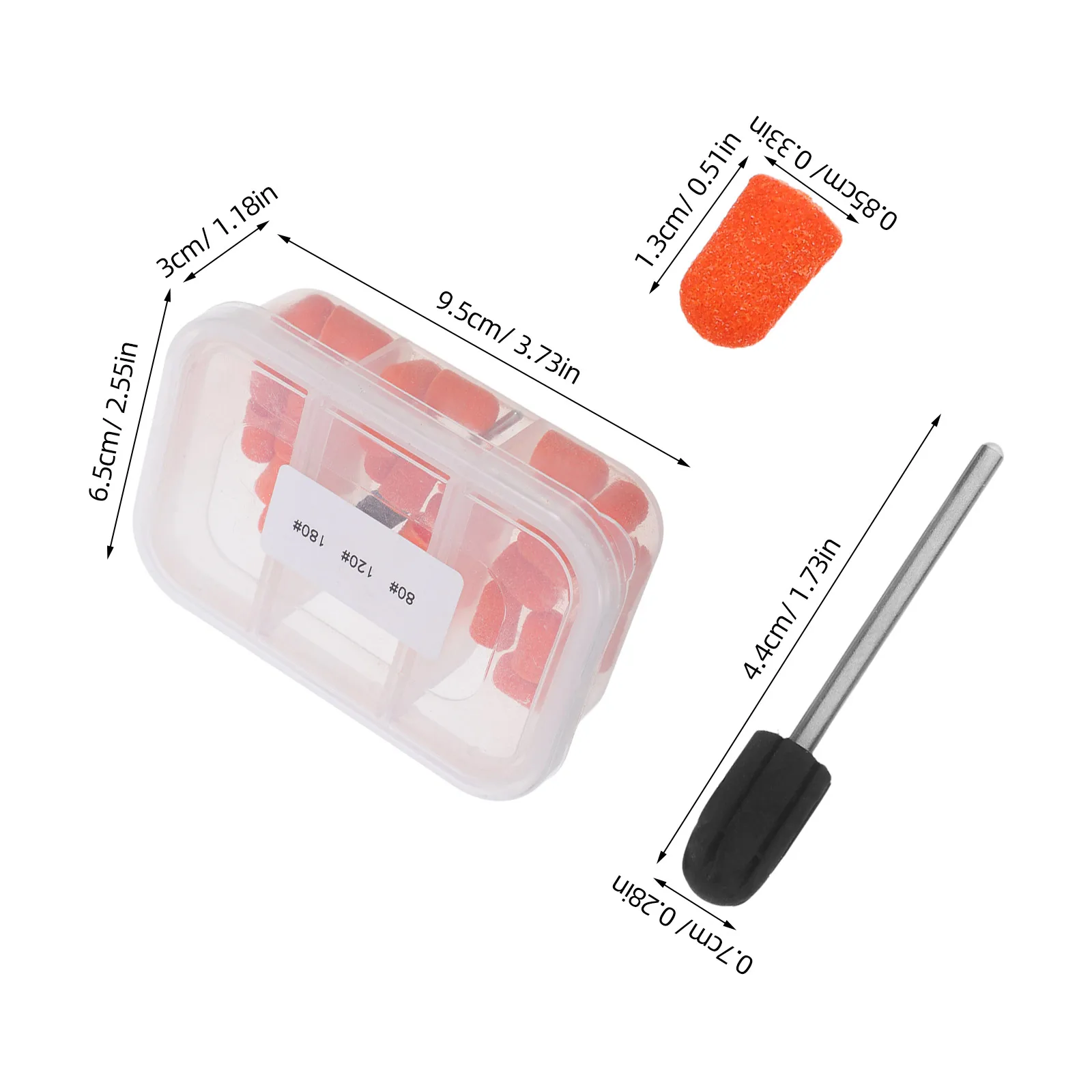 30 Set Nagelschleifbänder 7 mm Schaft feine Körnung für elektrische Nagelbohrmaschine Maniküre Pediküre Gel Acryl Entfernung glatte Fußpflege