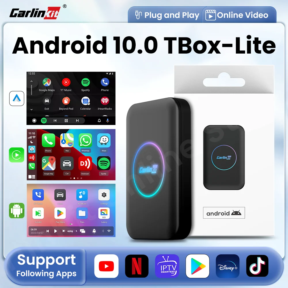 CarlinKit 2024 Wireless CarPlay Android TV Box 3 in 1 For OEM Carplay Android Auto Box Multimedia Smart Ai Box Video WiFi FOTA