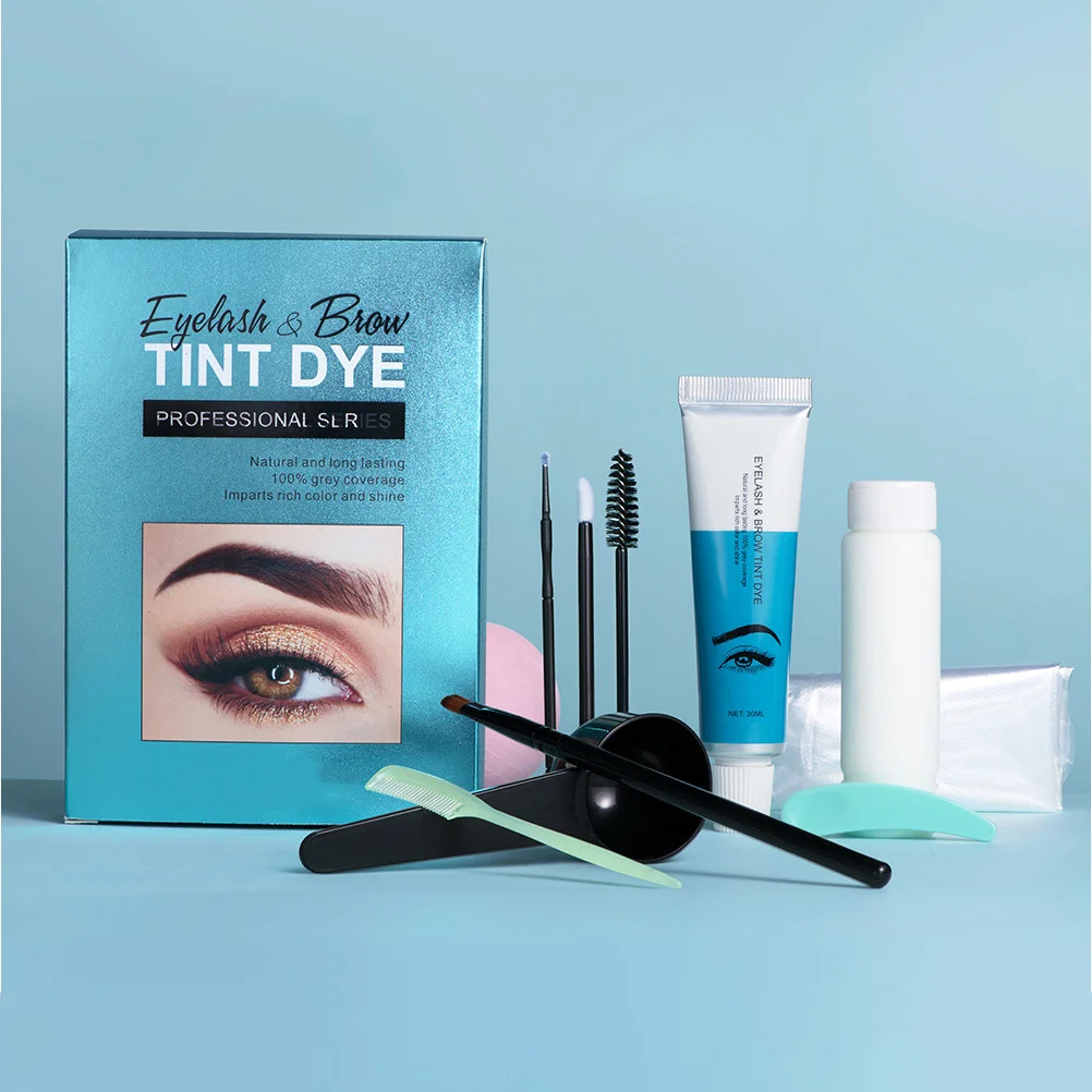 Set per lo Styling delle Sopracciglia con Crema, Pennello, Impermeabile, Lunga Durata, Gel Naturale per Sopracciglia, Strumento di Trucco per Modellare le Sopracciglia