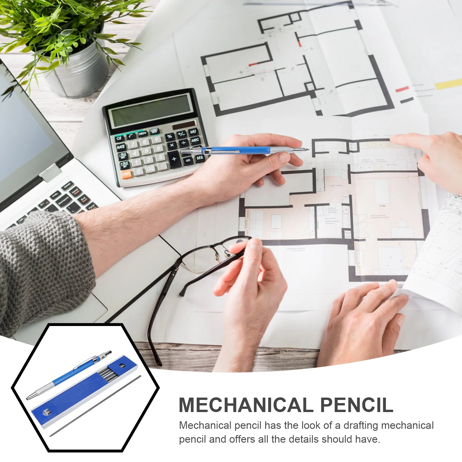 مجموعتان من المجموعة الميكانيكية للرسم الهندسي بمناسبة قلم نجار قلم رصاص أوتوماتيكي مقاوم للرطوبة