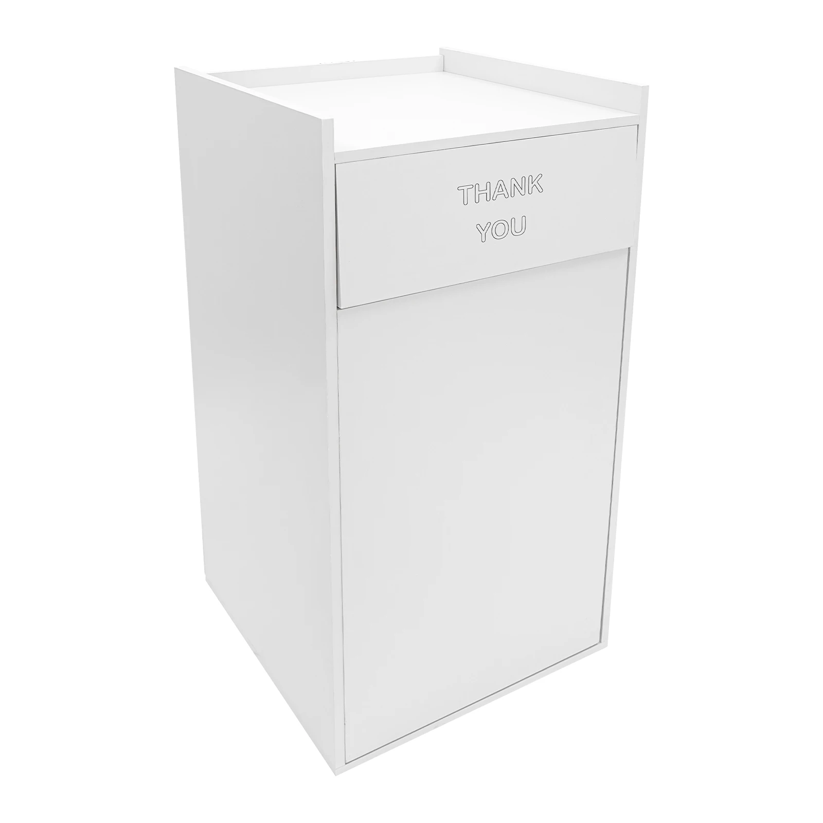 Silver Commercial Trash Can Cabinet for Efficient Waste Management