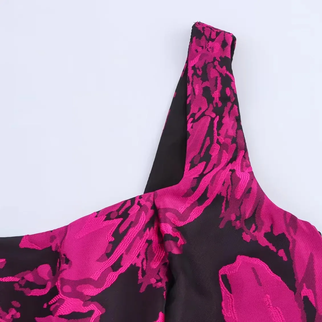 JNLEAOG Jesienna Nowa Kolekcja Damska Modna Bluzka z Małym Dekoltem, Haftem, Ramiączkami, Francuski Styl, Wysoki Stan, Włókno Poliestrowe