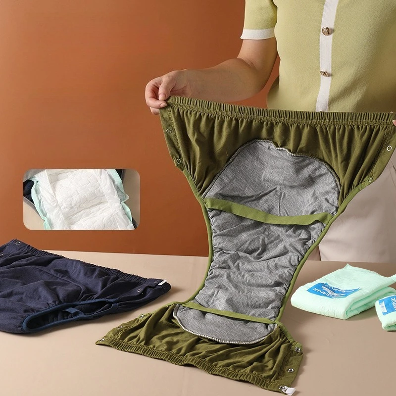 Special Washable Adult Diapers Made of Cotton with Strong Water Absorption for The Elderly Leak Proof Diapers Handmade Diapers