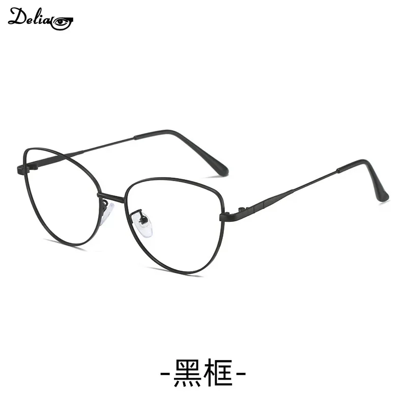 Anti Blue-ray Fashion Cateye Blue Light Glasses for Women Vintage Metal Prescription Eyewear Frames Female Computer Eyeglasses