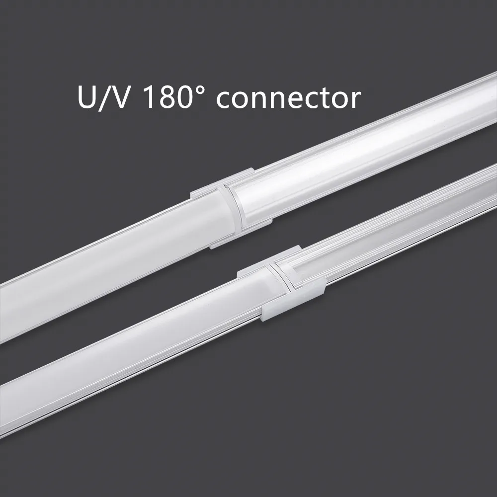 LED 50cm Aluminium Channel for Led Strip V/U Shape Aluminum Profile with Diffuser Milky PC Cover,LED Bar Strips Light Holder