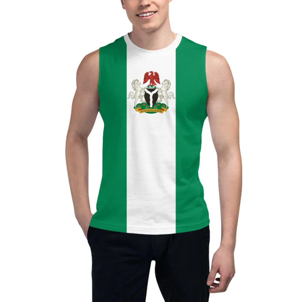 Sleeveless T-shirt Nigeria Flag 3D Men's Boys Tshirt Gyms Tank Tops Fitness Joggers Basketball Training Vest