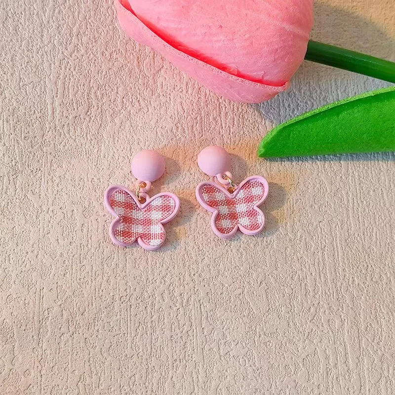 

Exquisite Sweet Cute Pink Butterfly Earrings For Women Trendy Unique Design Pendant Earrings Wedding Banquet Jewelry Gifts