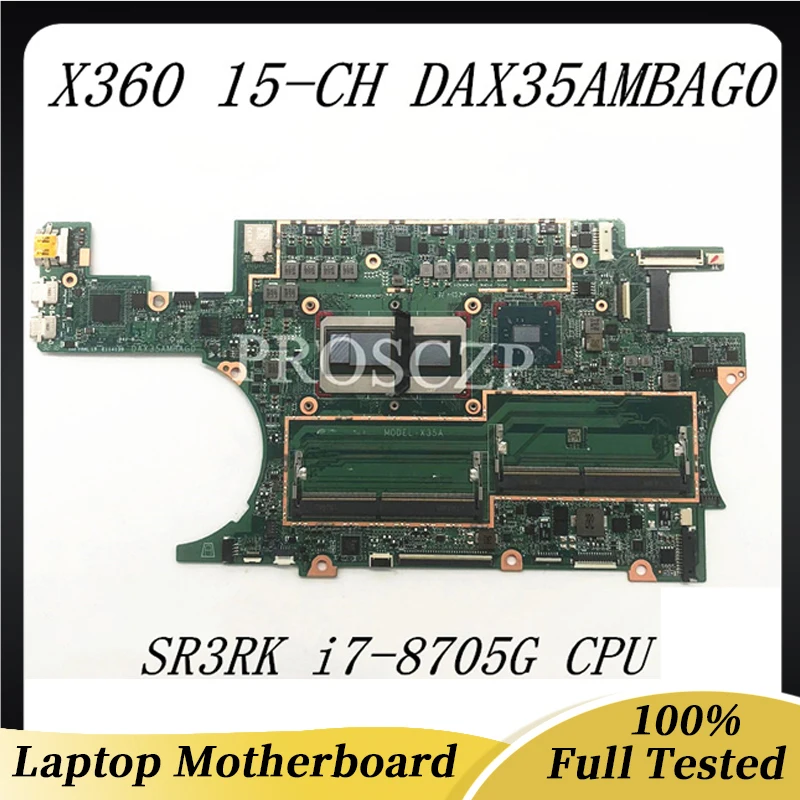 

L15574-601 L15574-501 L15574-001 Mainboard For HP Spectre X360 15-CH W/ i7-8705G CPU Laptop Motherboard DAX35AMBAG0 100% Working