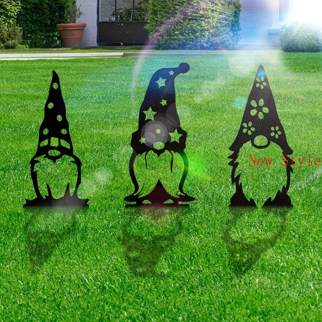 

Add A Touch of Whimsy To Your Garden Outdoor Decorative Metal Hat Gnome Statue Wall Art Decoration for Garden Party Decor Home