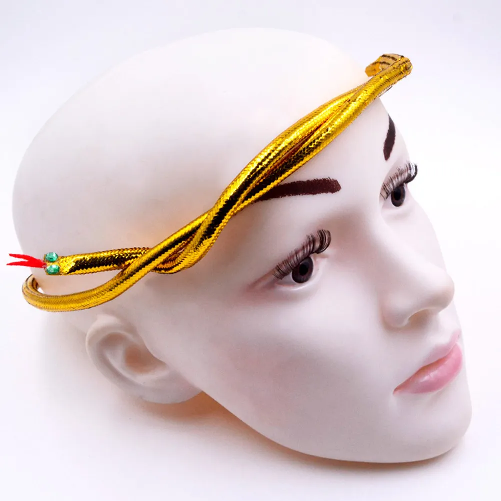 

Egyptian Costume Golden Snake Headband Unique Party Headdress for Halloween Masquerade Carnival Dance Accessories