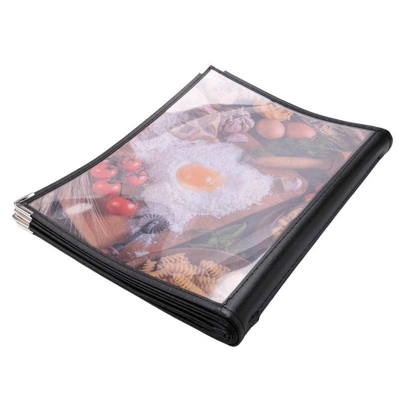 Premium-Transparent Restaurant Menu Covers For A4 Size Book Style Cafe Bar 10 Pages 20 View