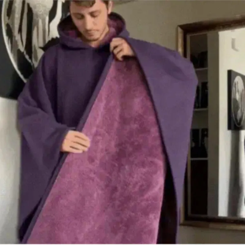 Sudadera con capucha de capa Indio de calidad a la moda para mujer, sudadera holgada Punk de Color sólido para otoño e invierno, informal con sombrero, manta, Tops UNISEX