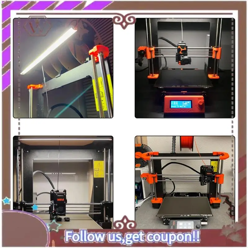 ABBG-LED Light Bar для Prusa MK4, двойная светодиодная лента 24 В, ультра яркий комплект для Prusa MK4, аксессуары для 3D-принтеров