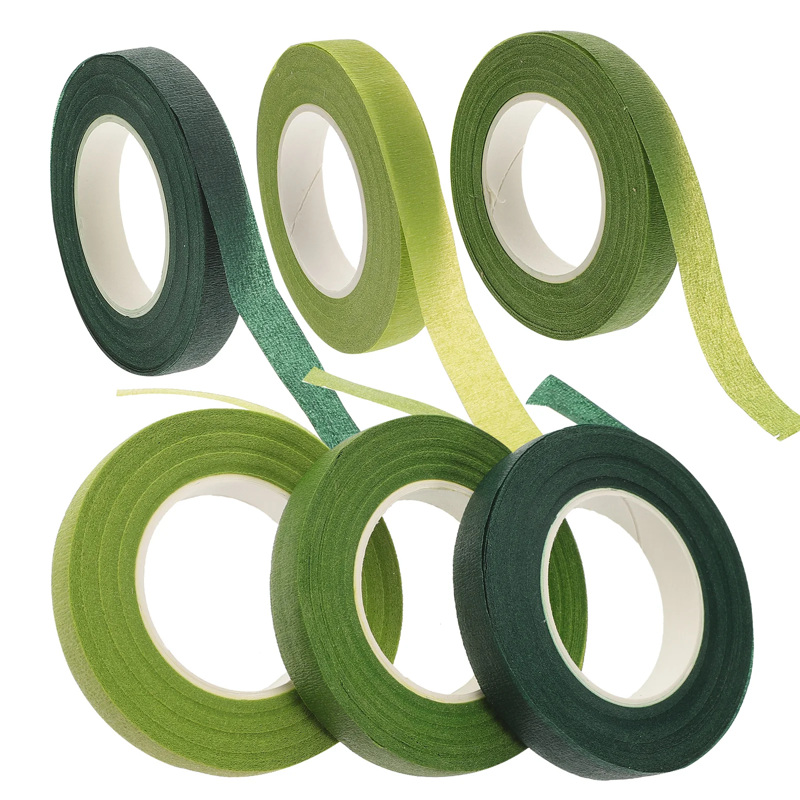 6 قطعة شريط الأزهار 30 متر لفة الأخضر اشي لوازم الحرفية التصاق قوي تشكيلة زهور الجذعية التفاف باقة التعبئة والتغليف