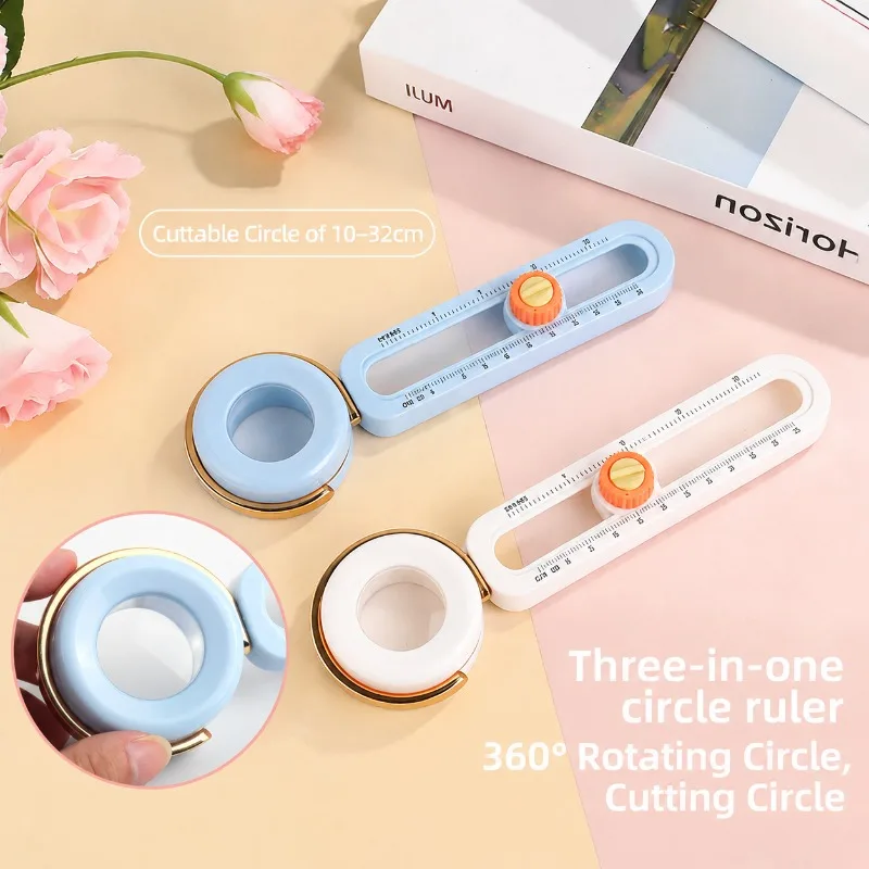 Bidirectional Rotary Circle Cutter, Precision Round Paper Trimmer, Worry-free Circular Slicer, Student Scrapbooking Handcraft