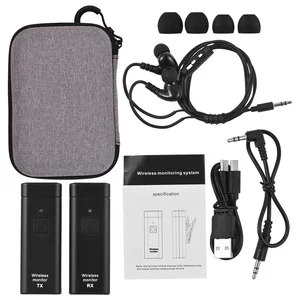 Wireless intrauricular headset monitoring system, stereo transmitter, real-time ear return receptor for singer band stage 8 Main Sales Return Wireless Stage - №2