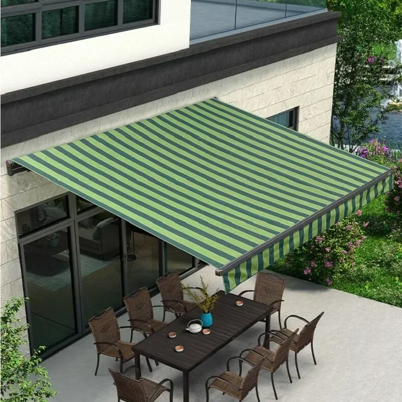 

Newly Outdoor BBQ Retractable Balcony Awnings Thicken Oxford Rainproof Sunshade Shelter Window House Pond Antracite Canopy Cloth