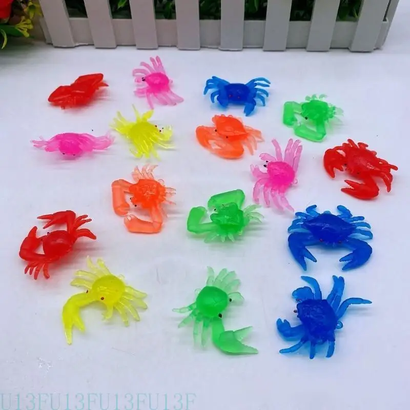 Pacote u13f 100 caranguejos coloridos peixe biológico para jogo criativo