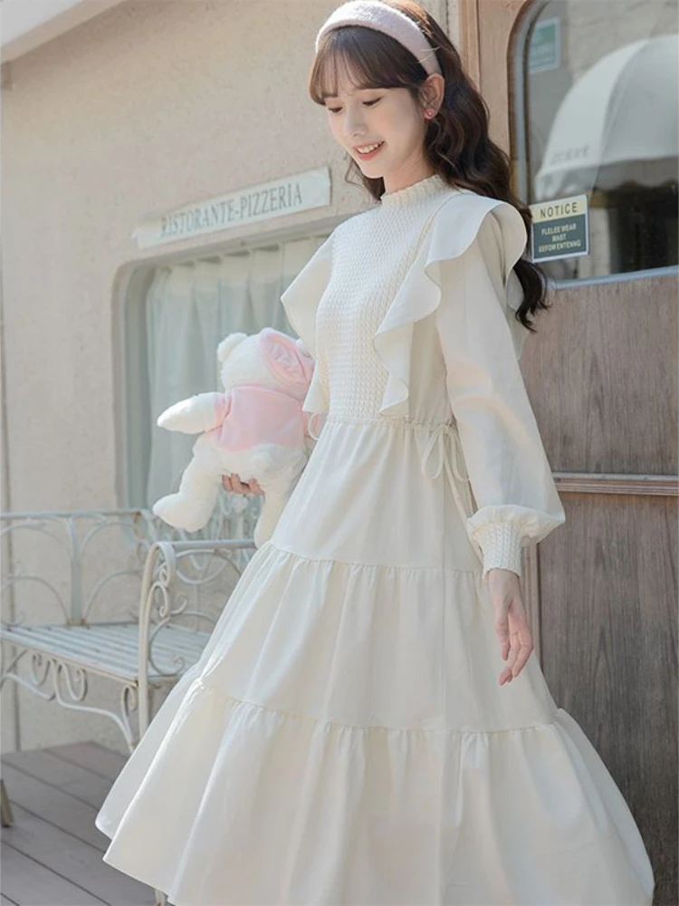 Dresses Women Patchwork Special Charming Elegant Sweet Modern Korean Style Basics Autumn All-match Ladies Age-reducing Tender