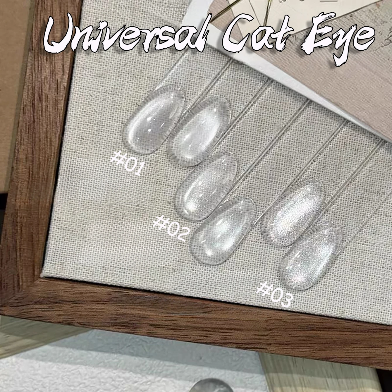 1pcs TC Versatile Ice Transparent Water Light Glass Beads Moonlight Cat Eye Gel Nail Polish 2026 Summer White Cat Eye Nail Art