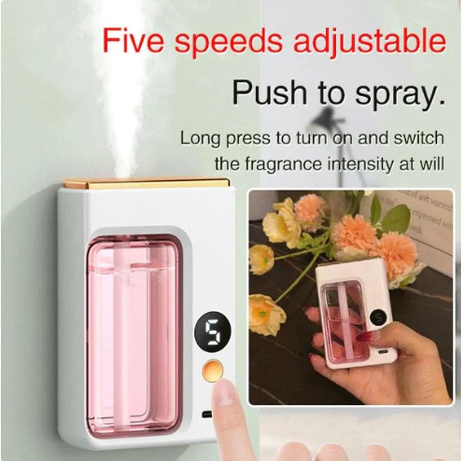 Aromatherapy Diffuser Wireless Wall‑Hanging Portable Aromatherapy Diffuser Automatic Fragrance Spray for Home Decor view 3