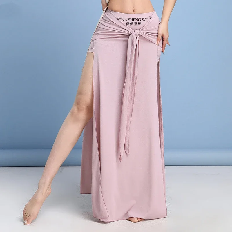 Women's Belly Dance Practice Skirt Oriental Style Sexy Split Long Skirt Professional Soft For Beginners Performance Dancewear