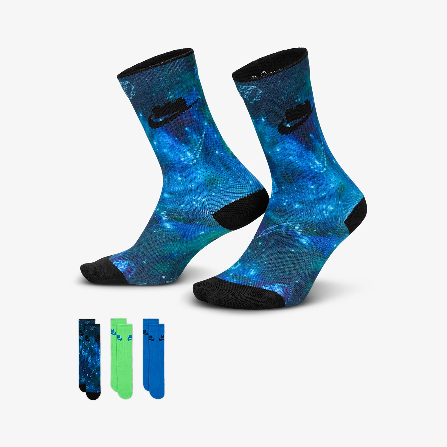 

Оригинальные мужские и женские вязаные спортивные носки Nike New Season, три пары, HV9635-901