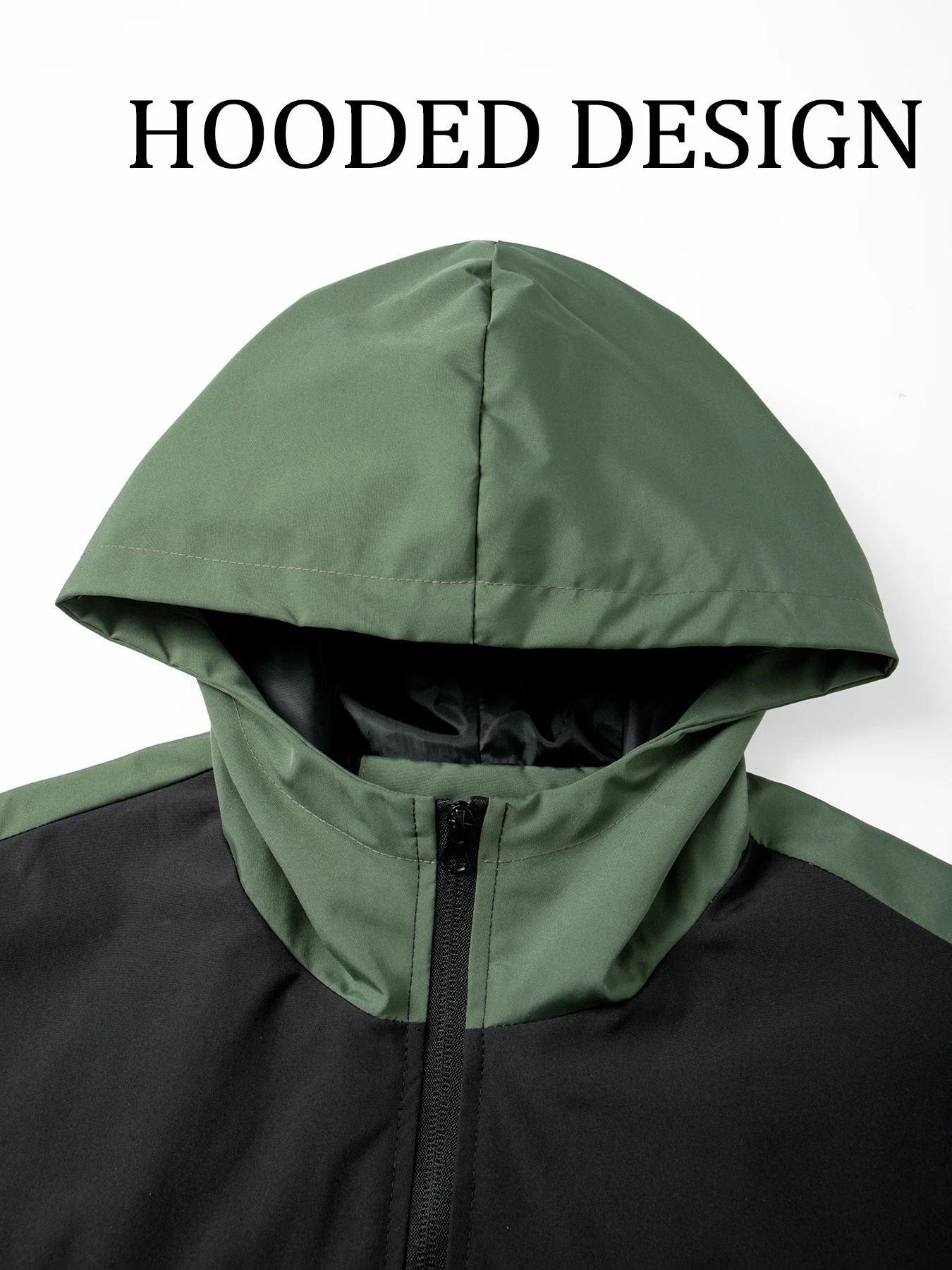 Men's Sports Slogan Print Color Blocked Jacket Windproof Breathable Multi Pocket Outerwear Autumn Running And Hiking Sports Top