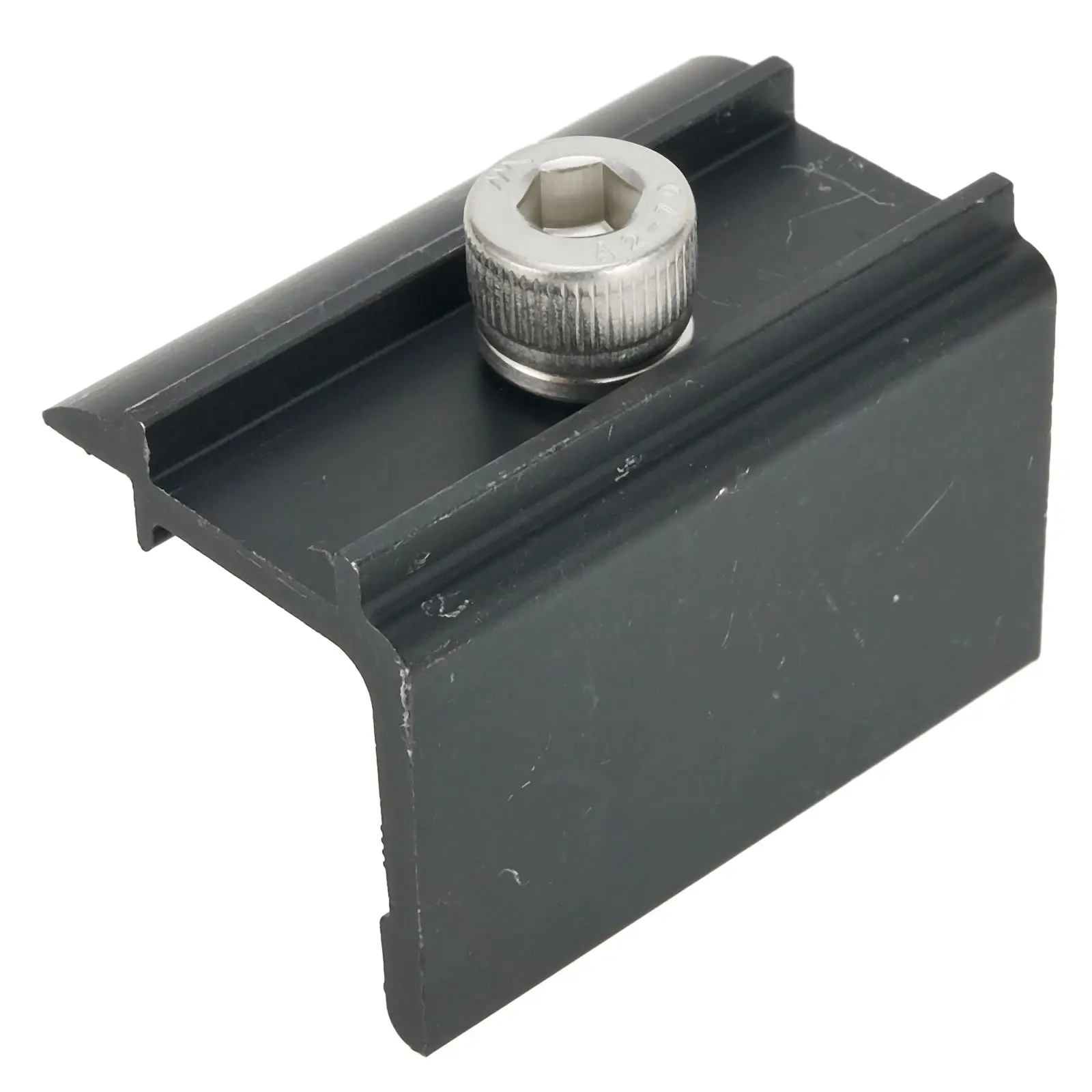 End Clip Middle Clip For Solar Panels 30-50mm Black Stainless Steel Zinc Alloy Solar Bracket Black Pressure Block