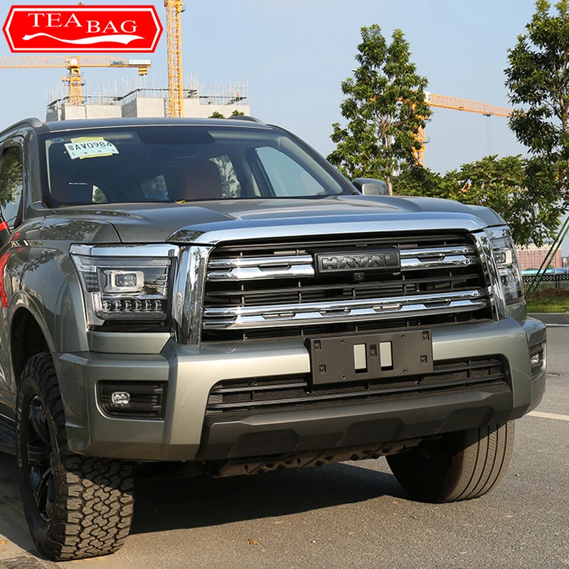 For GWM Haval H5 II 2nd Gen 2023 2024 Car Styling Carbon Fiber Black Front Grille Logo Rear Label Sticker Cover Auto Accessories