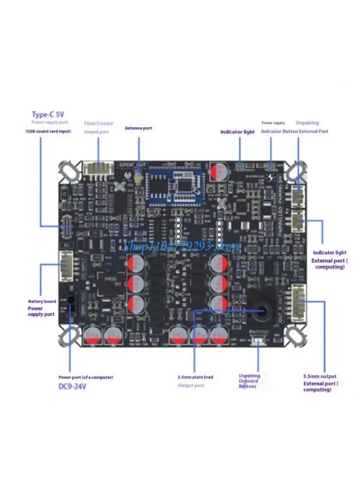 

Y2GD High Performances QCC5171 Wireless Sound Receiver Circuit Board Support LDAC