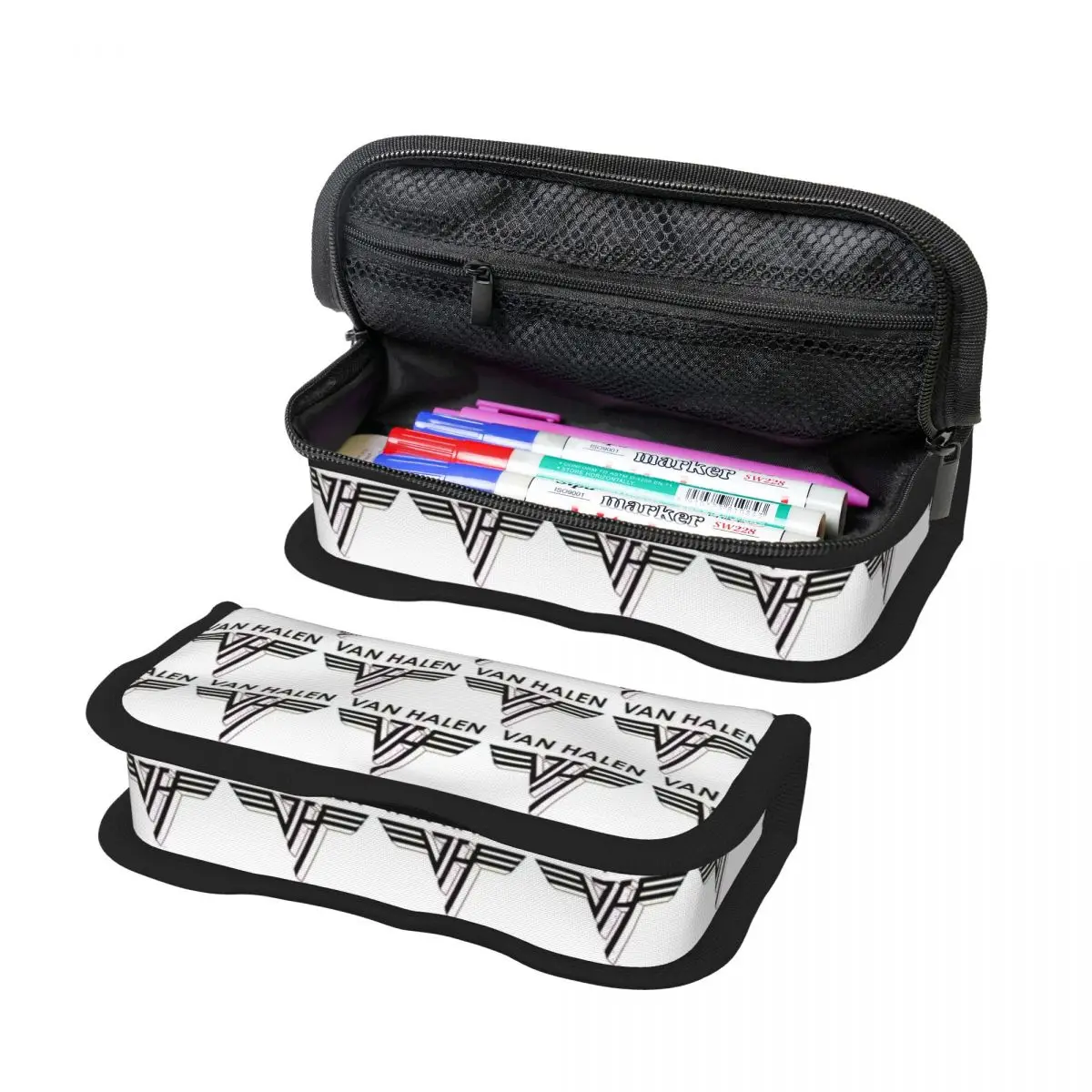 

Van Halen 5150 Logo Pencil Case for Studen School Pen Box Pencil Bag Stationery Supplies Pen Holder Bag