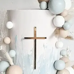Cross Cake Charm, Mirror Acrylic Cross Cupcake Topper Christening Cake Topper Silver Gold First Holy Communion God Bless
