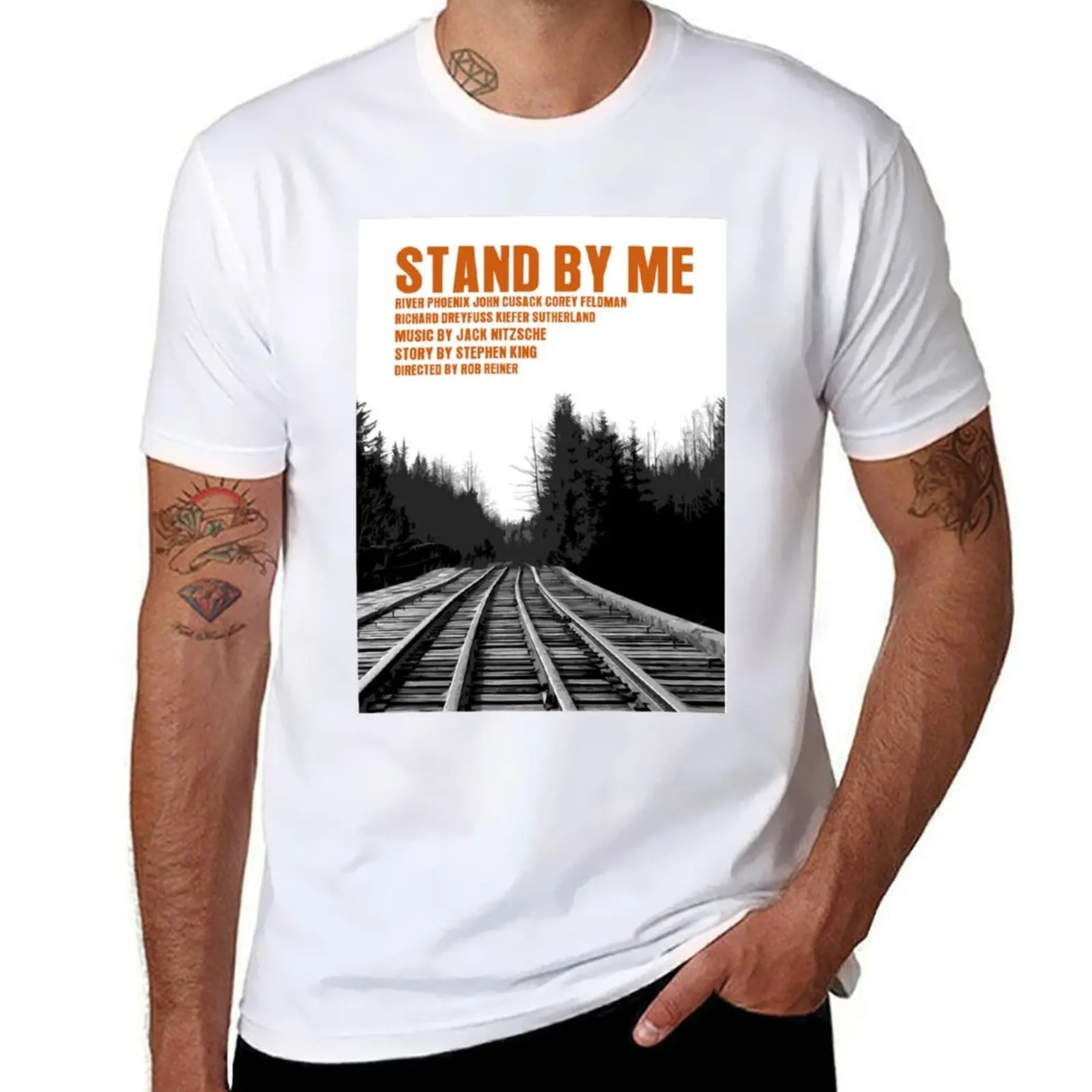 

Stand By Me Movie Poster T-Shirt t shirts cotton 100% man t shirt heavy cotton T-Shirt