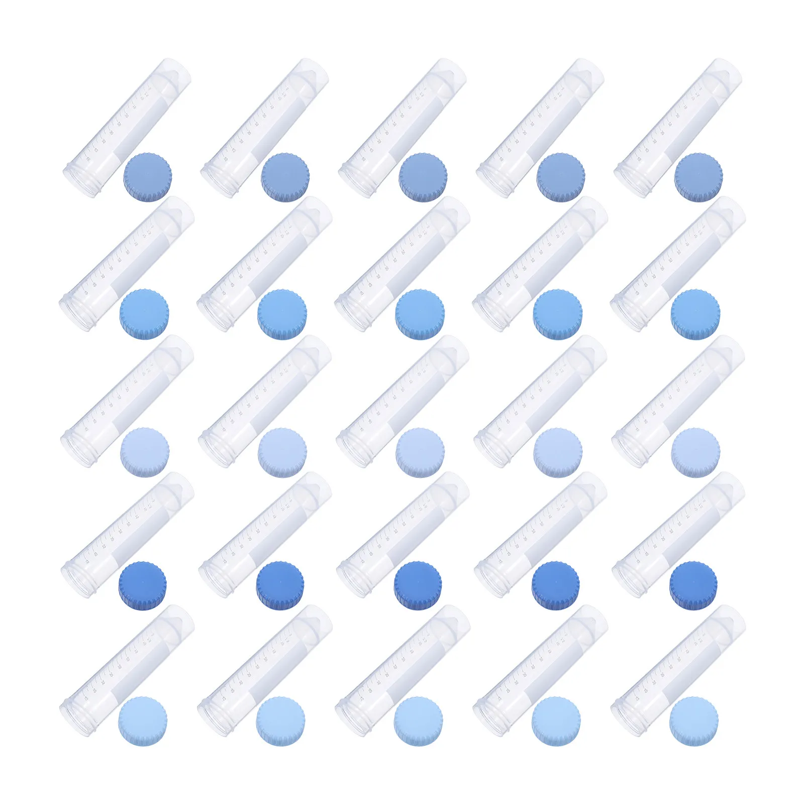 25Pcs Laboratory Centrifuge Tubes 50Ml Self-Standing Polypropylene Conical Test Tubes Screw Caps Clear Graduated Leakproof