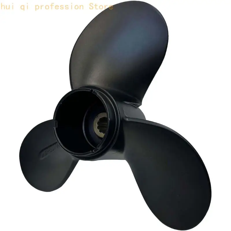 58110-91JN0-019 Black Replacement Motor Propeller with 3-Blade Form and 10-Tooth Hub, Intended for DT4-DT6 2-Cycle Applications
