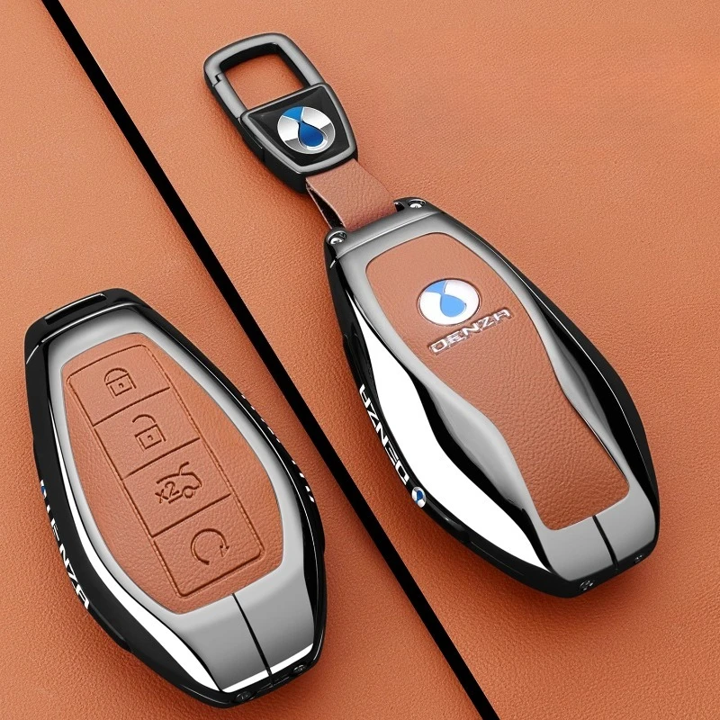 Specialized high-end metal key case bag For DENZA N9 2025 Car protective case key chain