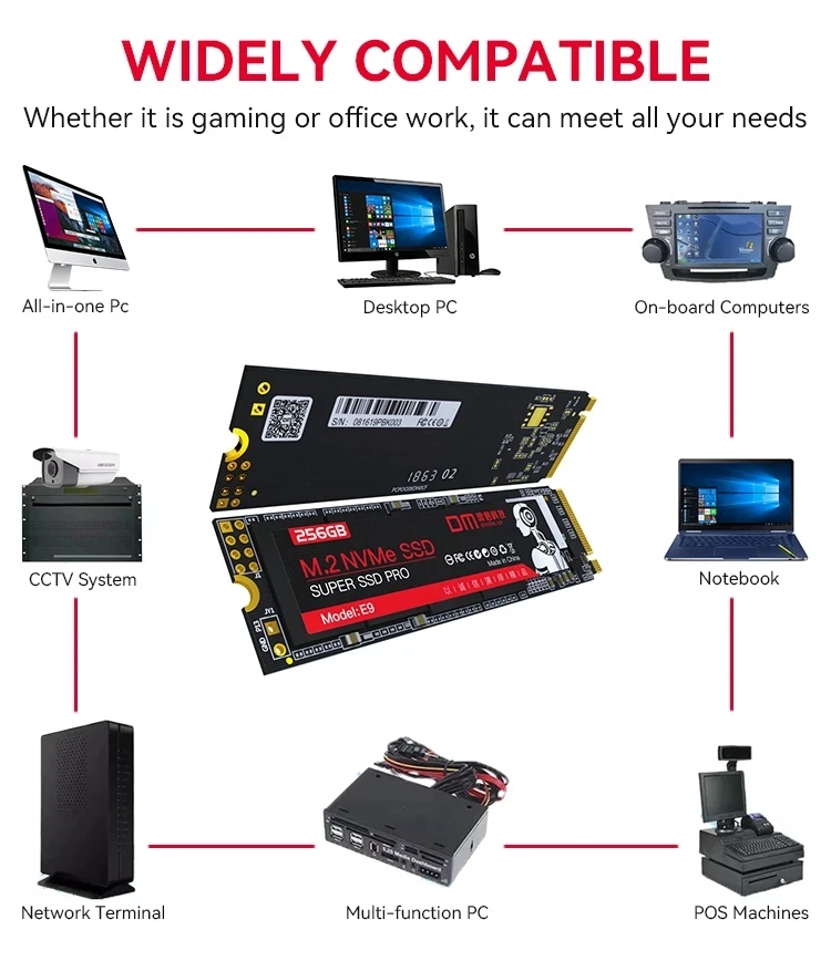 Dm intern m.2 nvme pcle gen 3*4 ssd festplatte 128gb 256gb 512gb 1tb e9 intern für laptop cck03