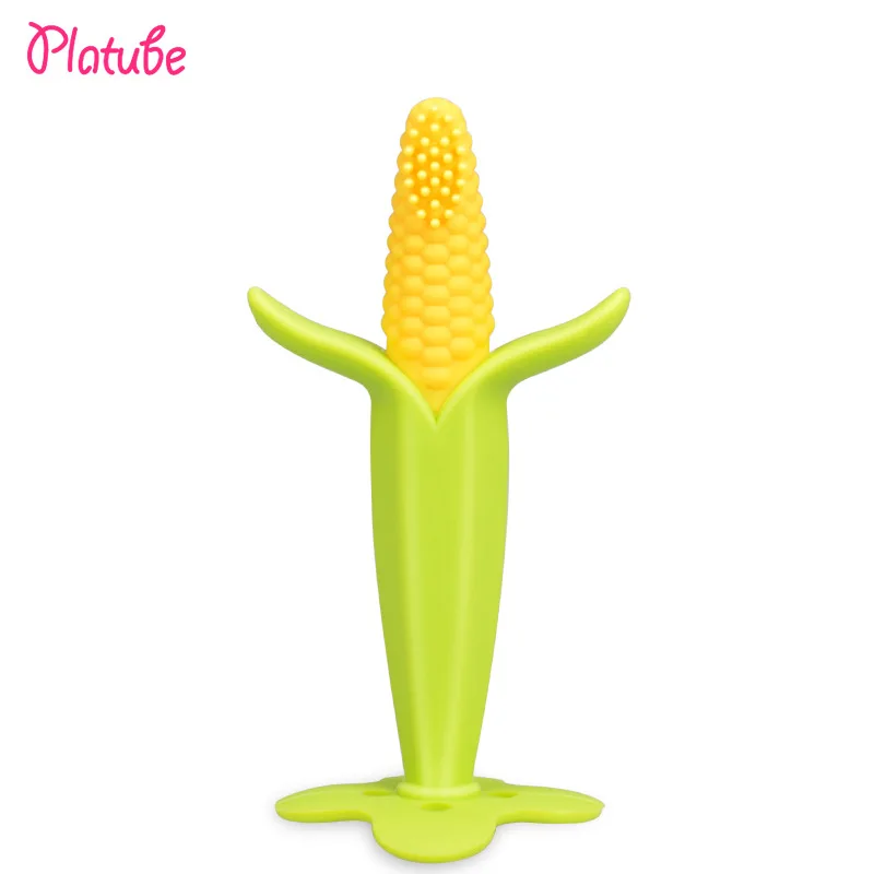 

Platube милый детский прорезыватель для детей 4 месяцев + силиконовая мультяшная форма детские игрушки для прорезывания зубов детская зубная щетка для ухода за зубами тренировка зубов