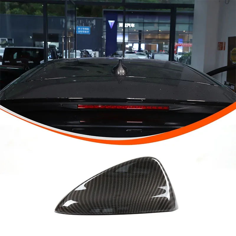 

For Alfa Romeo Giulia/Stelvio/Tonali 2017-2020 Car Shark Fin Antenna Cover ABS Carbon Fiber Pattern Exterior Accessories