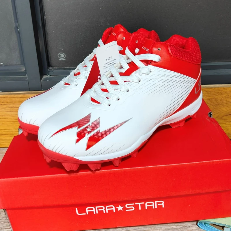 

Профессиональные бейсбольные кроссовки, мужские синие, красные уличные туфли для газона, мужские противоскользящие бейсбольные тренировочные кроссовки с шипами, мужская спортивная обувь