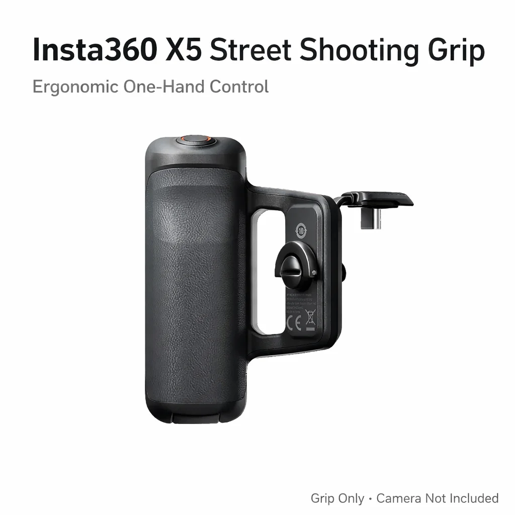 

Рукоятка для уличной съемки для Insta360 X5 – Простая съемка широкоугольных фото 2.35:1, кинематографический эффект, специальная кнопка для съемки