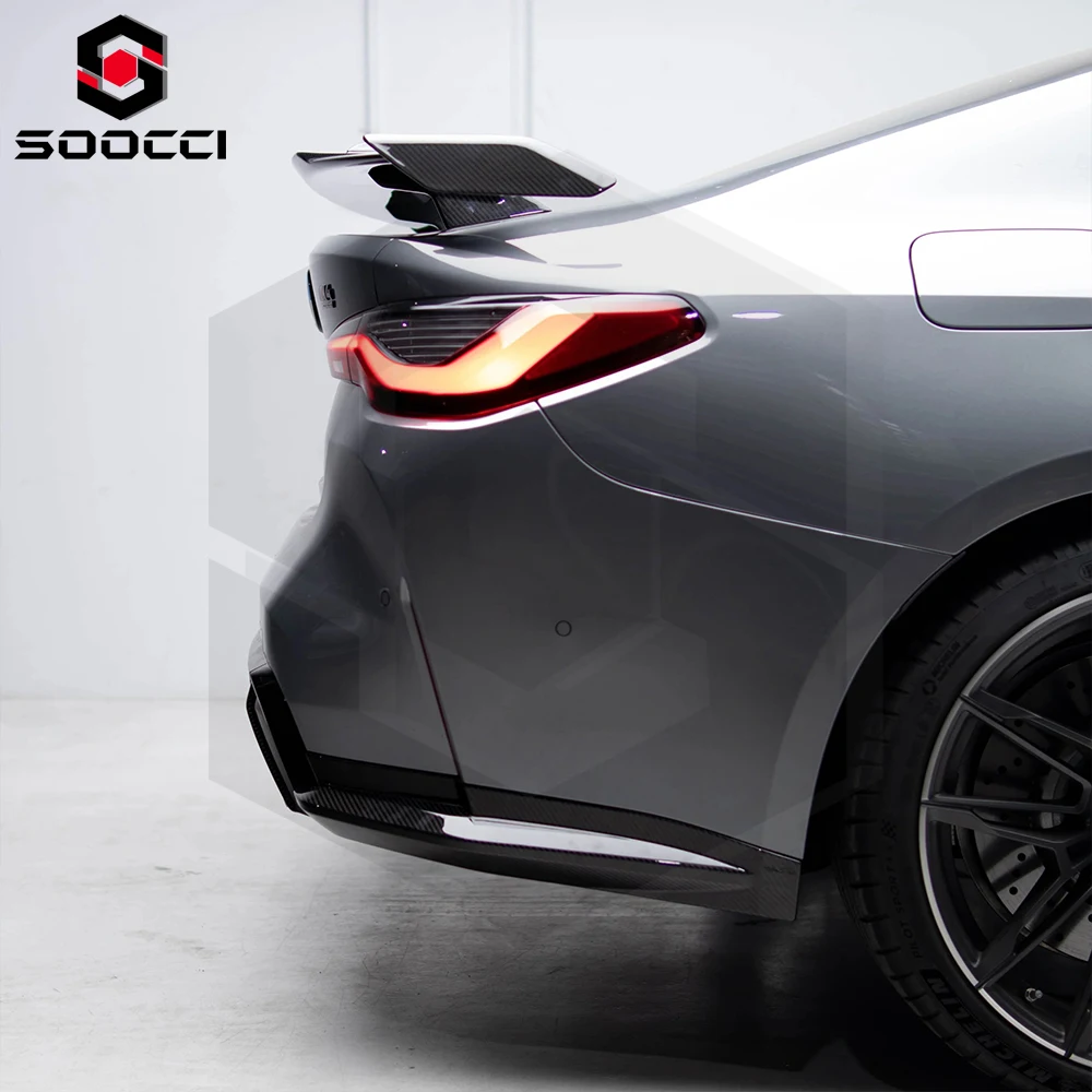 G80 G82 Dry Carbon Fiber OEM Type Rear Winglets for M3 G80 G81 M4 G82 G83 Rear Bumper Side Winglet Diffuser Mounts Perfectly