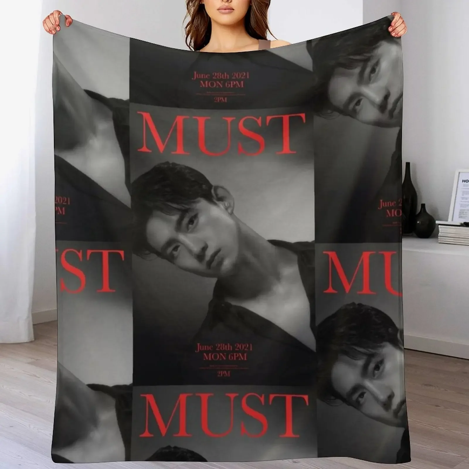 

TAECYEON 2PM - MUST Throw Blanket Blankets For Baby Soft Plush Plaid Personalized Gift Decorative Beds Blankets