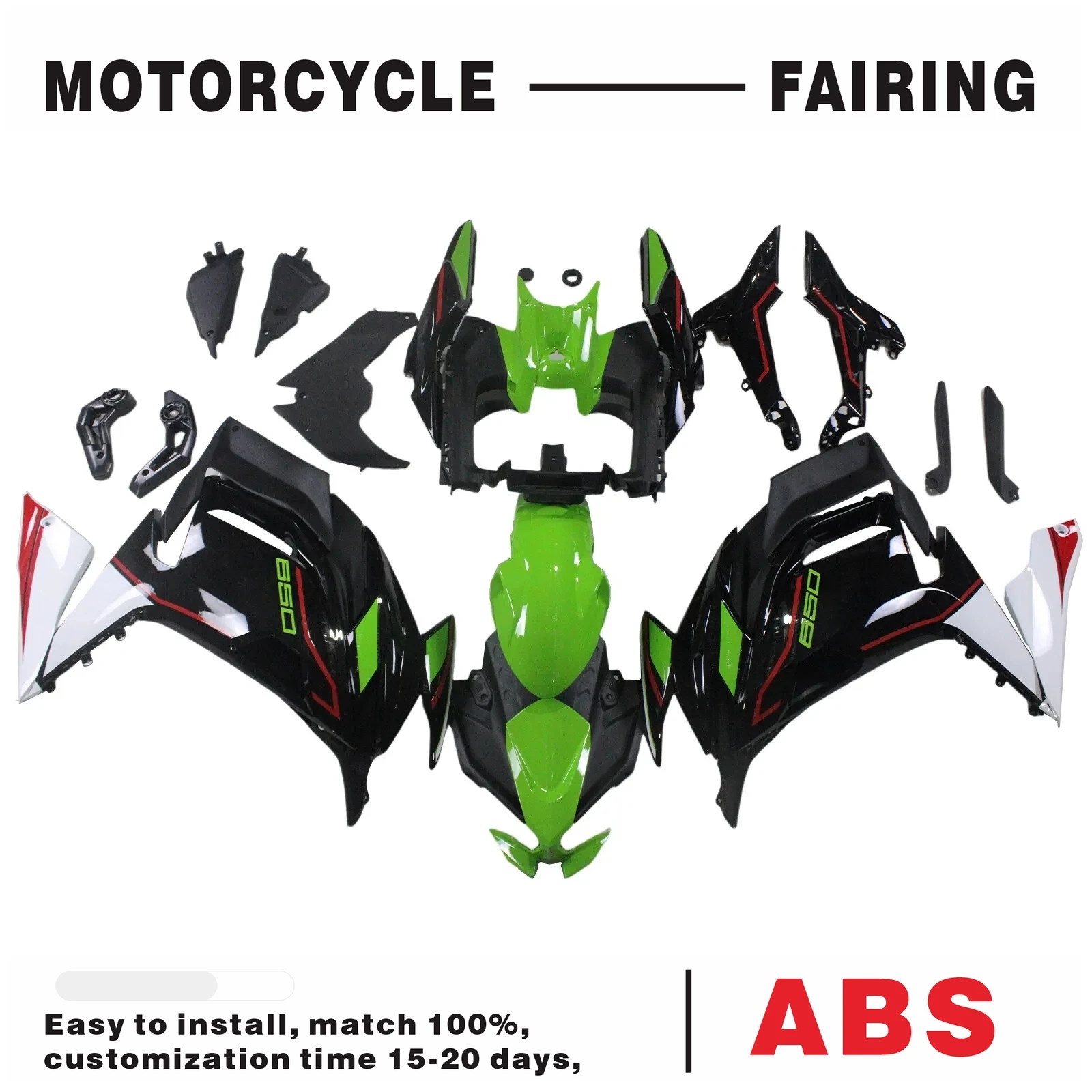 

Fairing Kit for Kawasaki Ninja 650 EX650 ER 6F 2020 2023 Black Green White Red