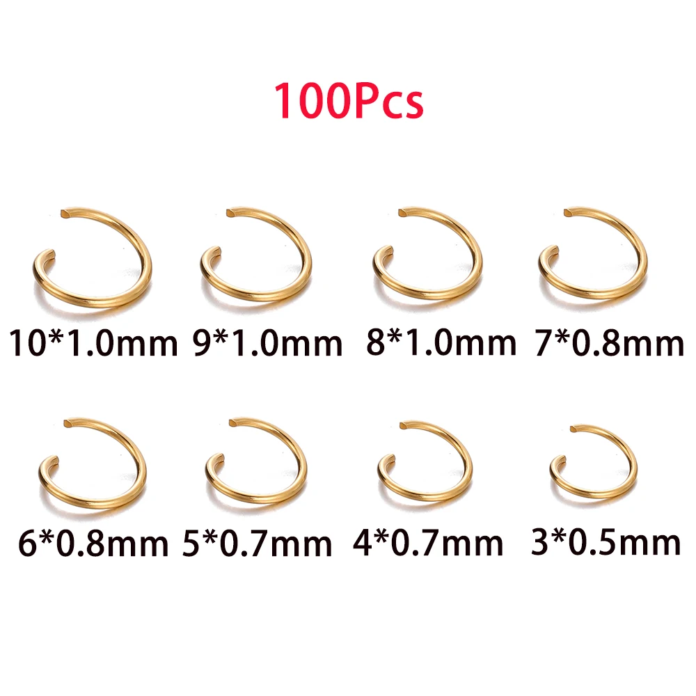 100-200 stks/partij Rvs Open Ringetjes Split Ringen Connectors voor DIY Sieraden Maken Accessoires Benodigdheden Groothandel - afbeelding 1